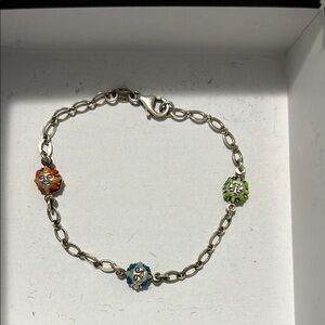 Sterling Silver .925 Sun Charm Bracelet
